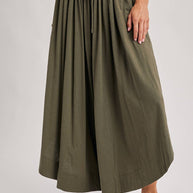 BOHEMIAN SIDE SLIT ROUNDED HEM WIDE LEG PANTS - La Dolce Vita Boutique