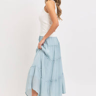 FLOWY TIERED MAXI SKIRT - La Dolce Vita Boutique