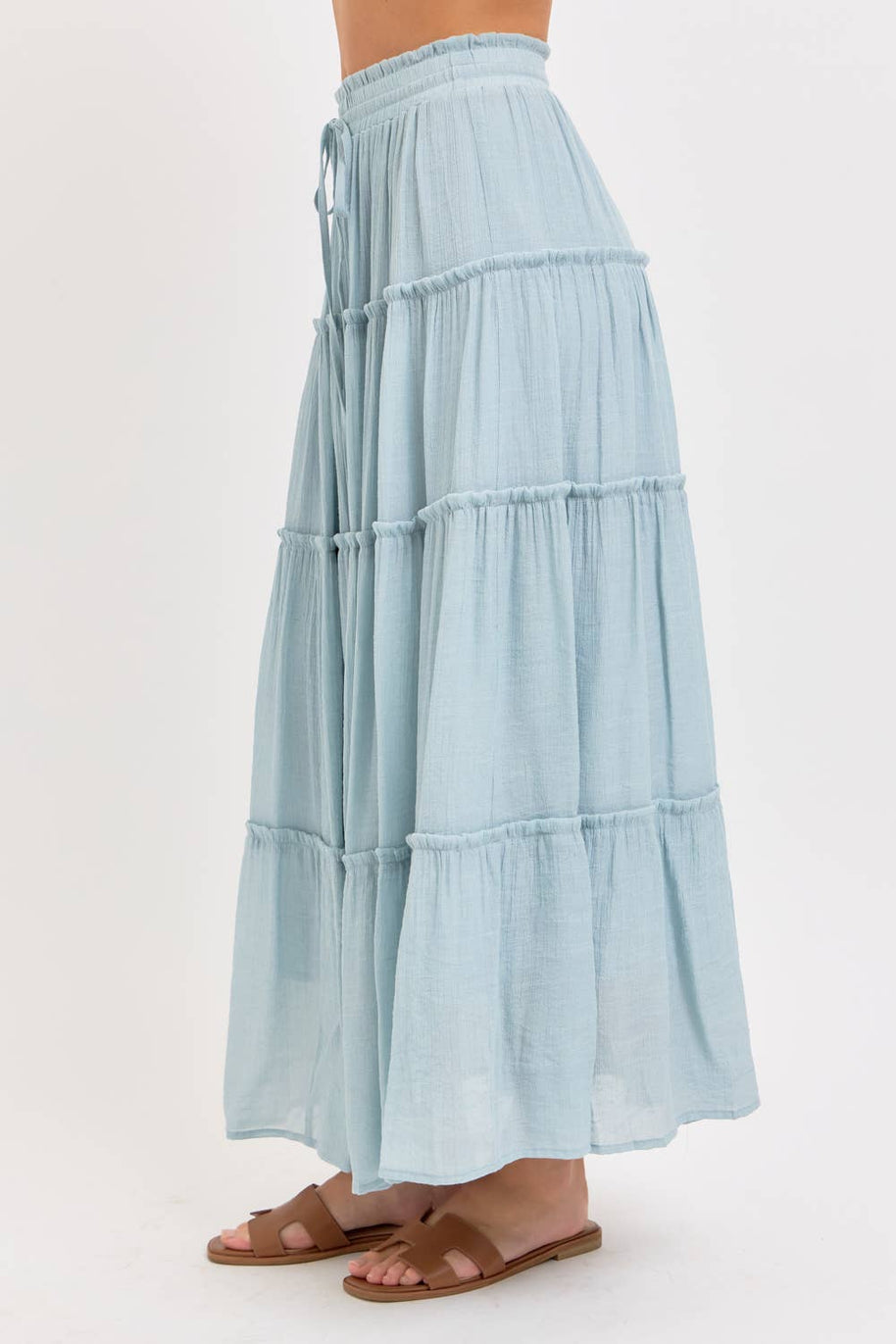 FLOWY TIERED MAXI SKIRT - La Dolce Vita Boutique