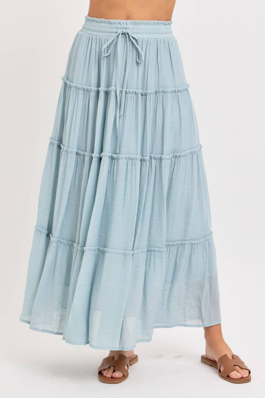 FLOWY TIERED MAXI SKIRT - La Dolce Vita Boutique