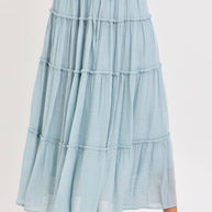 FLOWY TIERED MAXI SKIRT - La Dolce Vita Boutique