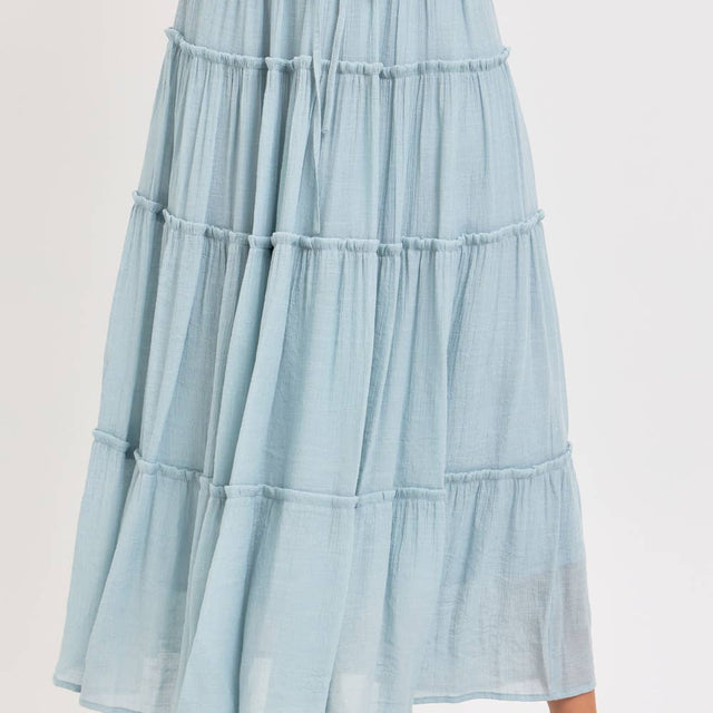 FLOWY TIERED MAXI SKIRT - La Dolce Vita Boutique