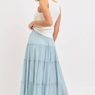 FLOWY TIERED MAXI SKIRT - La Dolce Vita Boutique
