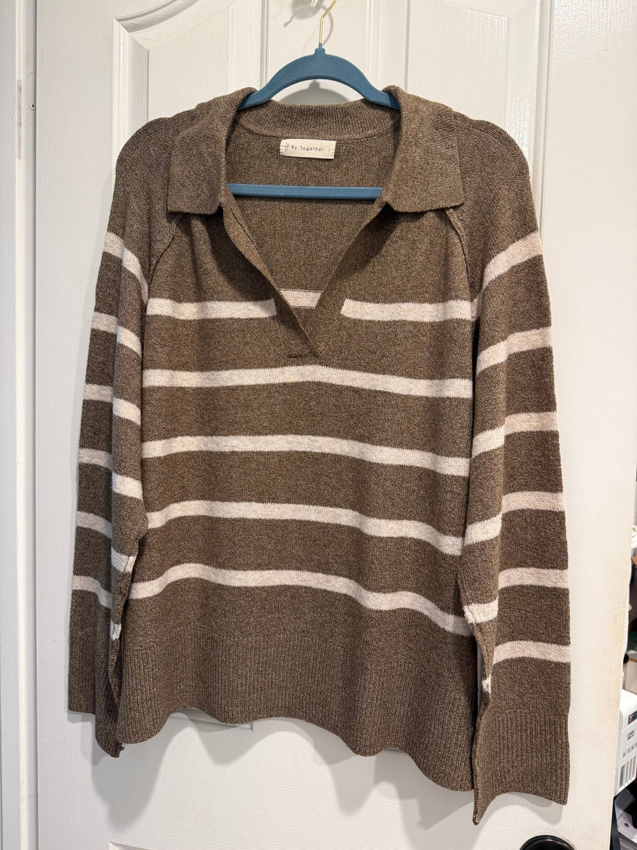 Long Sleeve V - Neck Sweater - La Dolce Vita Boutique