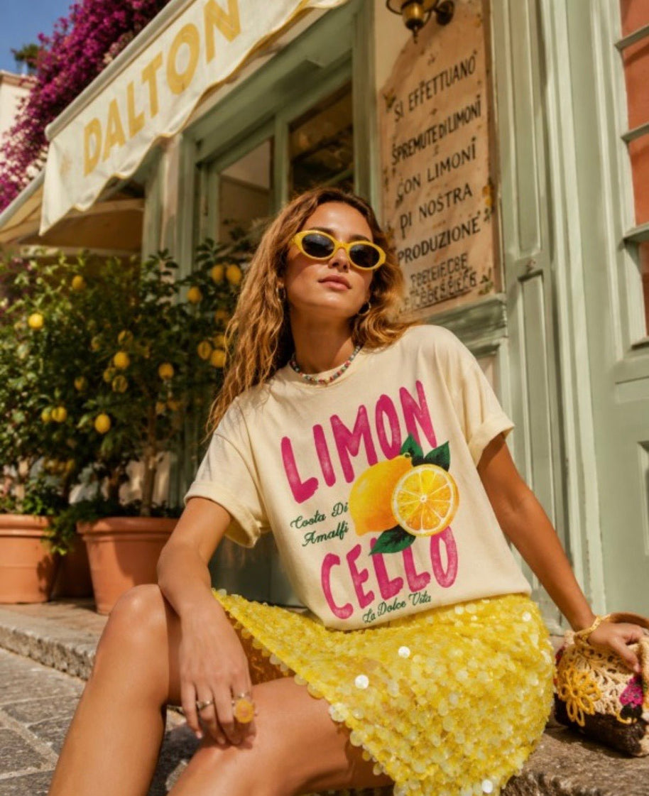 Limon Cello Short Sleeve Tee - La Dolce Vita Boutique