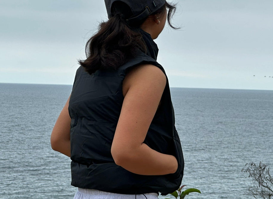 Lightweight Cropped Puffer Vest - La Dolce Vita Boutique