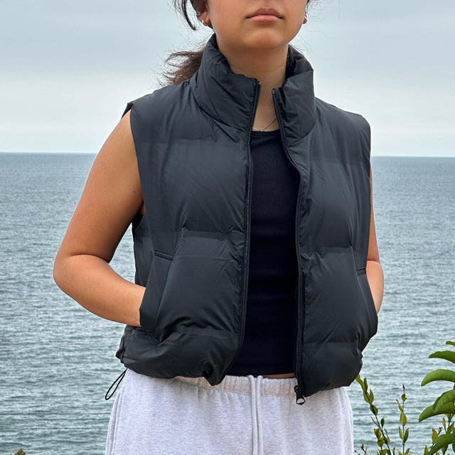 Cropped Puffer Vest - La Dolce Vita Boutique