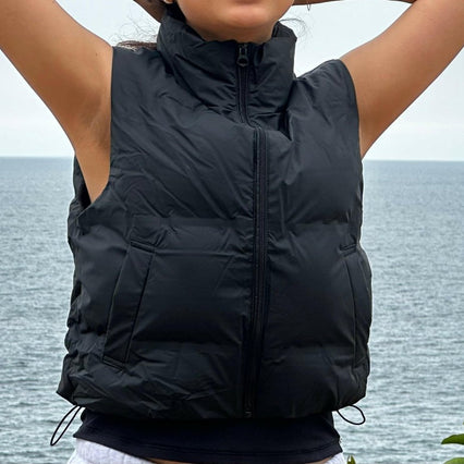 Lightweight Cropped Puffer Vest - La Dolce Vita Boutique