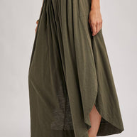 BOHEMIAN SIDE SLIT ROUNDED HEM WIDE LEG PANTS - La Dolce Vita Boutique